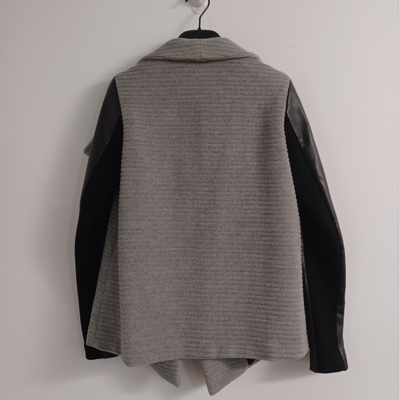 Danier Italian Leather And Wool Cardigan Jacket - Picture 6 of 10